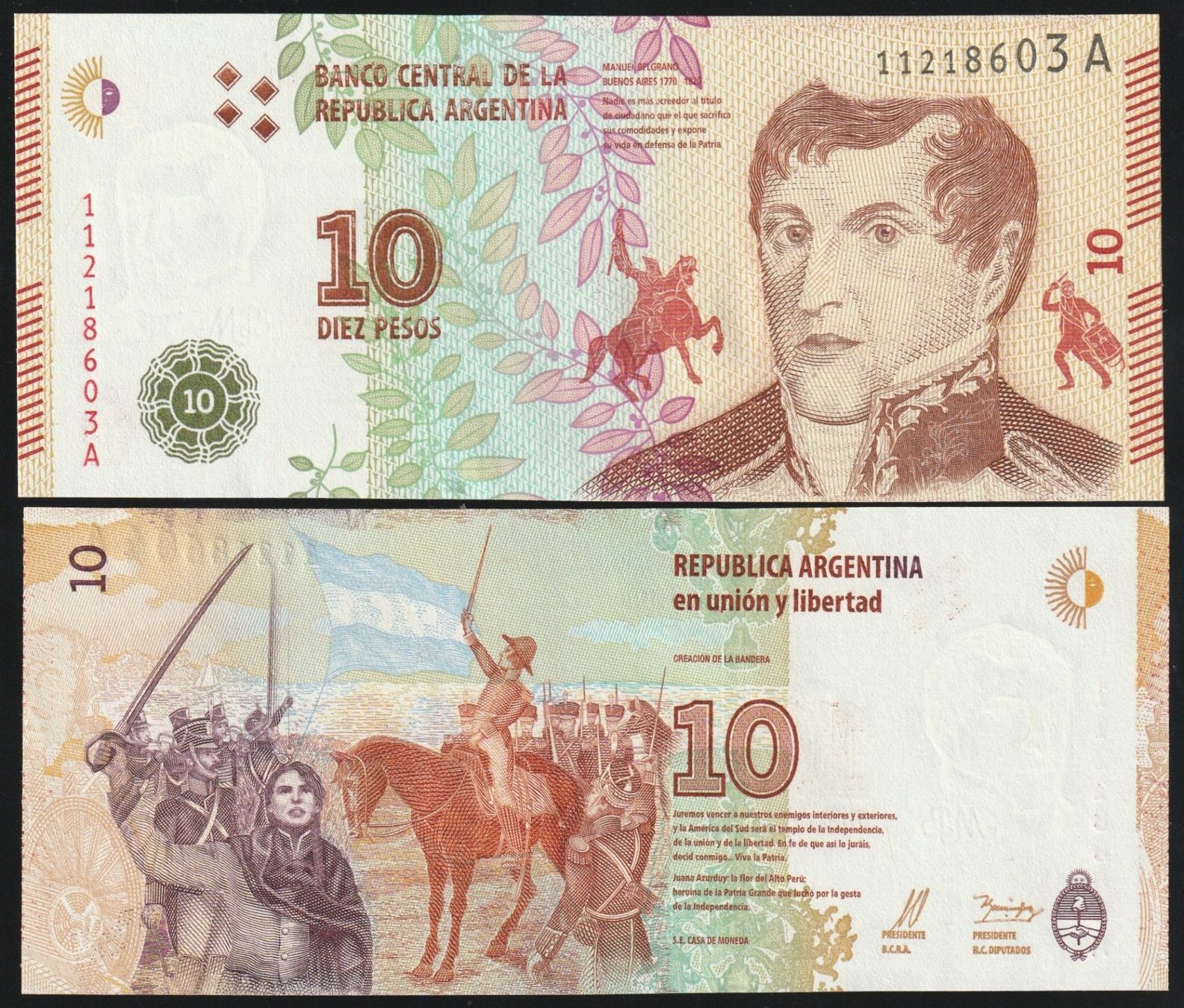Banconote: Argentinien 10 Pesos UNC (2016) – Nuovo (secondo la descrizione) da Naters venduto da Radman