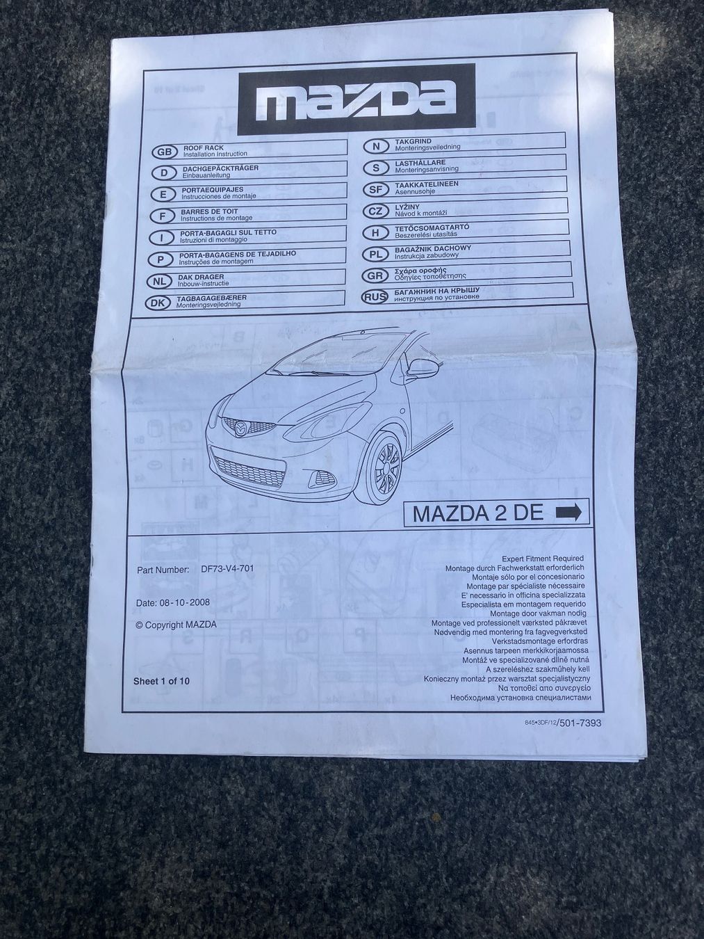 Portapacchi: Mazda 2 Dachgepäckträger DF73-V4-701 – Usato da benzenschwil venduto da Kontaki 3