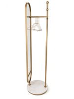 Kleiderständer mit Spiegel MOODY 170 cm Metall Gold