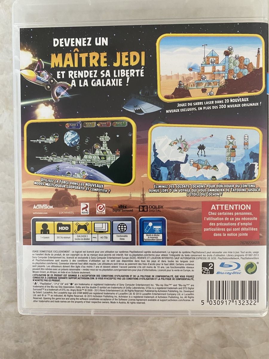 Giochi: Jeu PS3 Angry Birds Star Wars version française complet – Usato da Gland venduto da Fanfan479 1