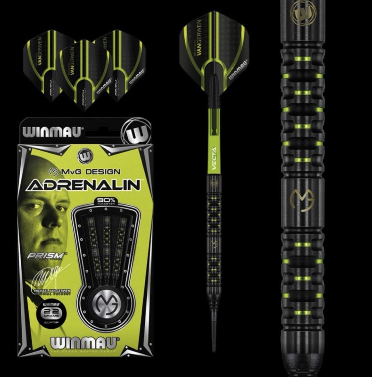 Freccette: Wimnau - Michael van Gerwen Adrenalin - Softdart – Usato da Zürich venduto da Syossmen 1