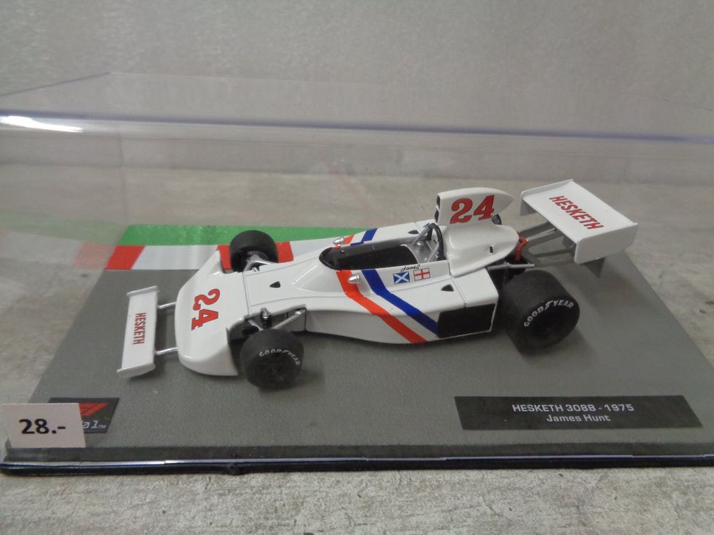 Modèle Réduit F1 Hesketh 308B James Hunt 1975 à L'échelle 1:24 - Collection Altaya, Avec Magazine, Neuf En Boîte
