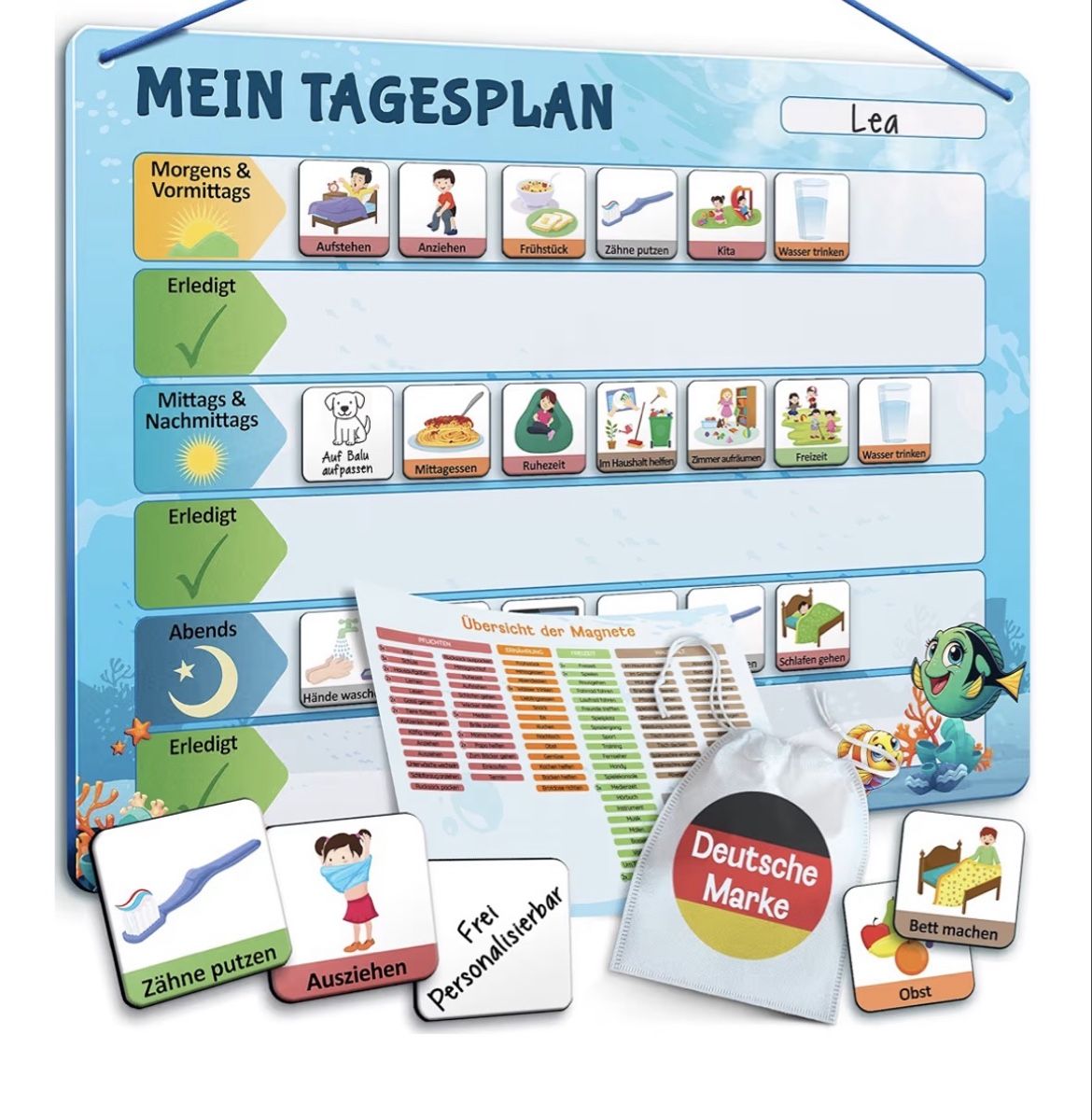 Lavagne: Tagesplan Magnettafel Kinder – Usato da Baar venduto da saelisilbaer