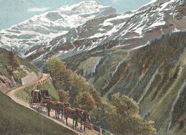 19.12.1904 Litho Postkutsche auf der Klausenstrasse