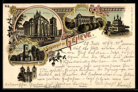 Cartes postales: Litho Geneve, Notre Dame, Cathédrale de – D'occasion à Berlin par bartko-reher