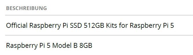 Raspberry Pi PCs: RaspberryPi 5 B 8GB Set mit 512GB HAT und Netzteil, original – Neu (gemäss Beschreibung) aus Diepoldsau von creativbox 1