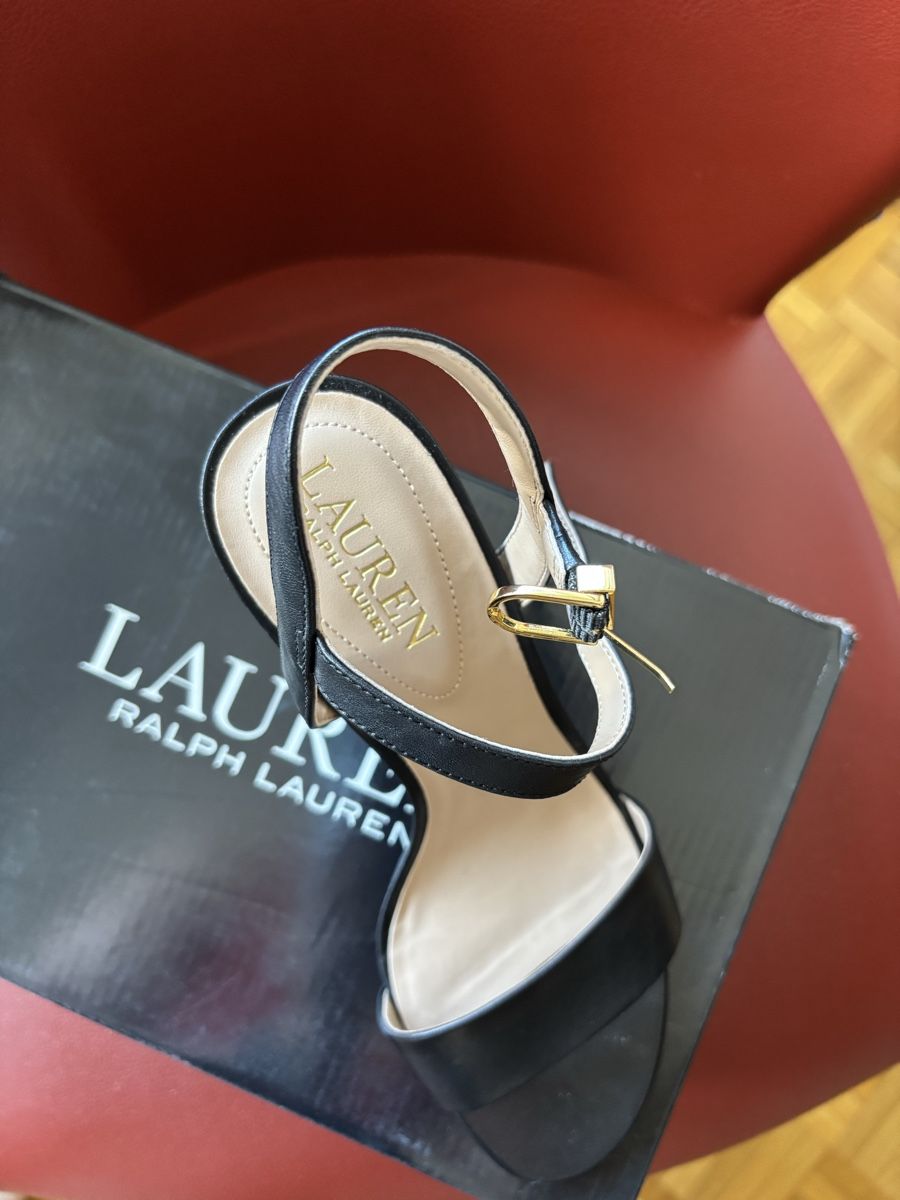 Ralph Lauren Scarpe da donna: Sandales, Ralph Lauren, cuir noir – Usato da Chêne-Bougeries venduto da vir_9w2t 1