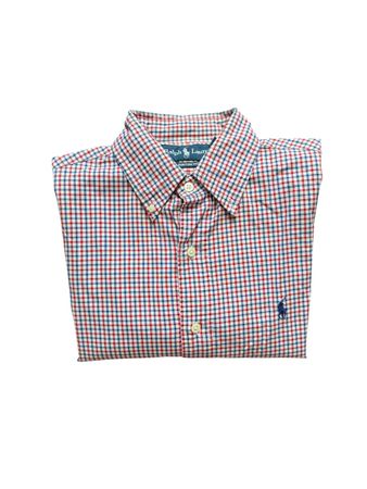Chemise Ralph Lauren carreaux rouge bleu taille S état d'occ