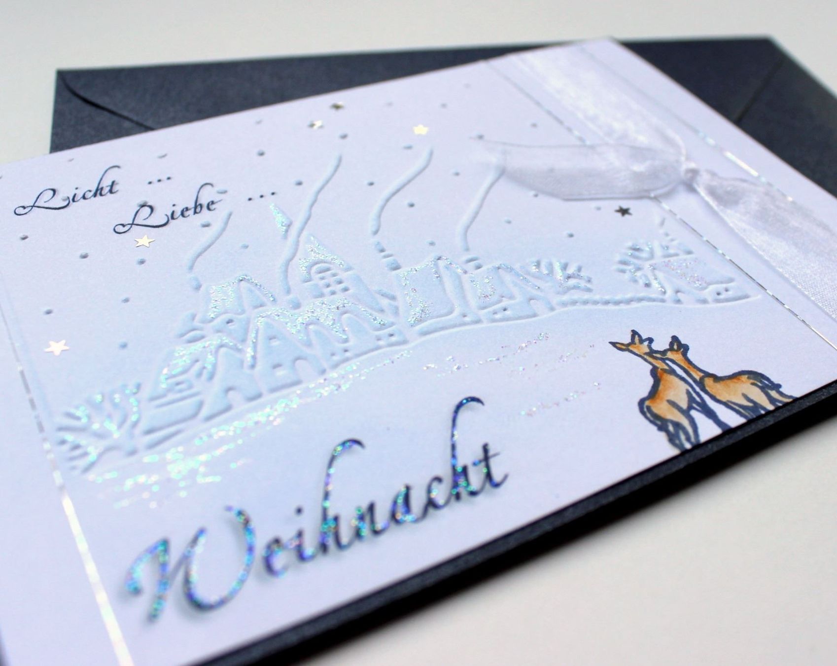 Cartoline: Weihnachtskarte Winterdörfli dunkelblau – Nuovo e nell'imballaggio originale da Rüti ZH venduto da shanenya 1