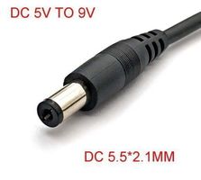 Spannung-Konverter: 5V USB Stecker zu 9V 5,5x2,1mm Buchse