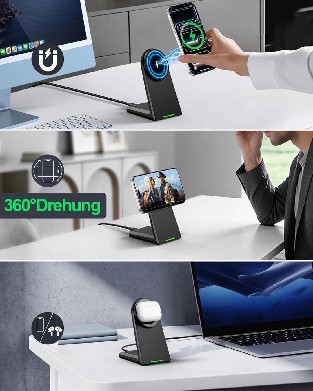 Caricabatterie: Ladestation 25W Magnetisch Stand – Nuovo e nell'imballaggio originale da Suhr venduto da SchnapperCH 6