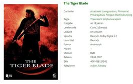 The Tiger Blade (DVD) Steelbook