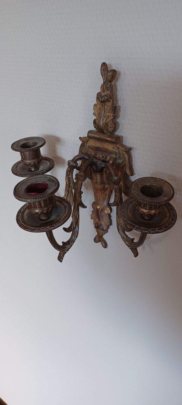 Portacandele: Wand Kerzenhalter aus Messing – Usato da Menziken venduto da Nikkimcanton