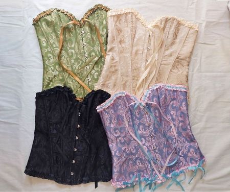 4x sexy Korsetts viktorianischen Stil Bustier XL