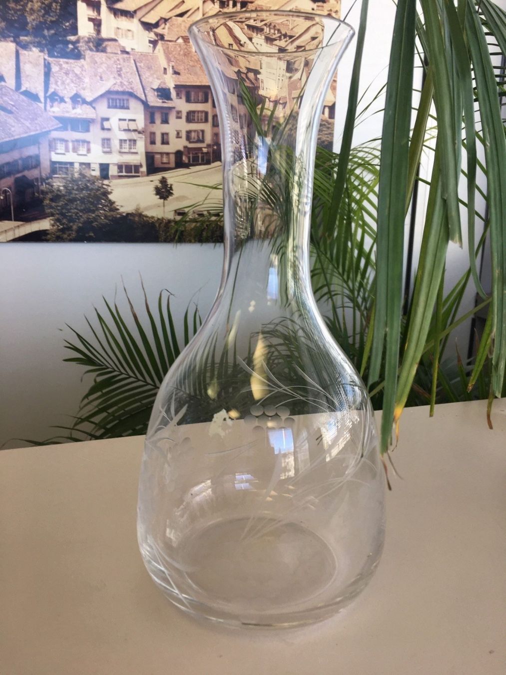 Caraffe: Weinkaraffe aus geritztem Glas ! – Usato da Brügg BE venduto da schwimmer01