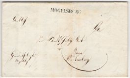 MOGELSBERG Balkenstempel auf Amtsbrief nach DEUTSCHLAND