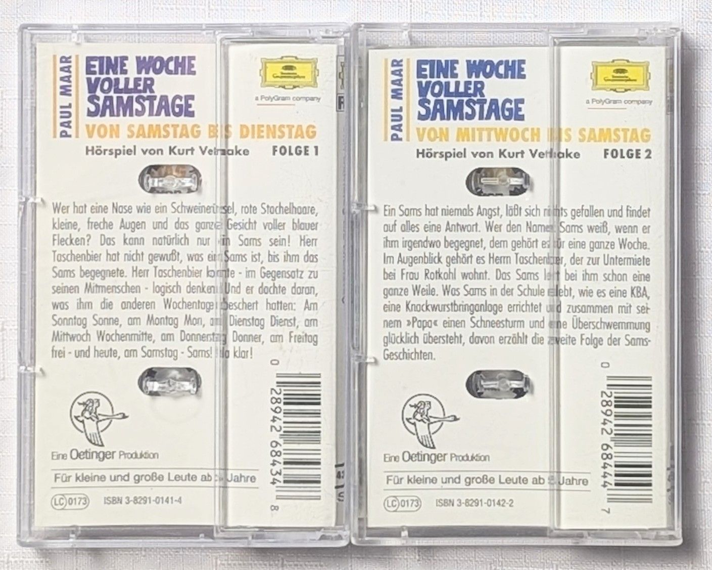 Kompaktkassetten: Kassetten - Sams - Eine Woche voller Samstage - 1&2 – Gebraucht aus Wängi von ABIZONE-86 1
