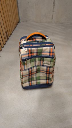 Burton Rolling Suitcase checked fabric used condition