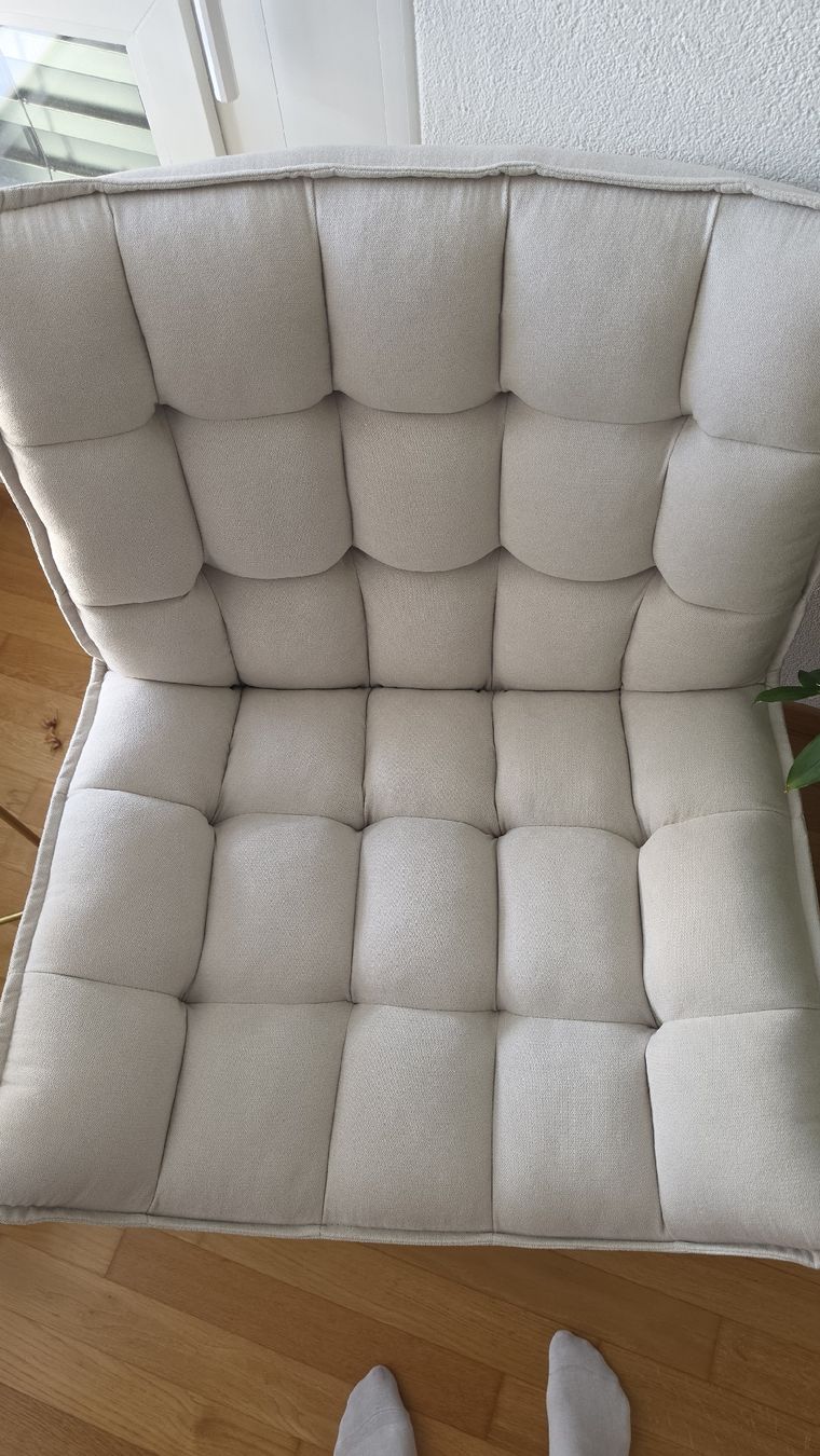 Beliani Sessel: Sessel beige, 75x75cm, Höhe 93cm – Gebraucht aus Jona von bele19 2