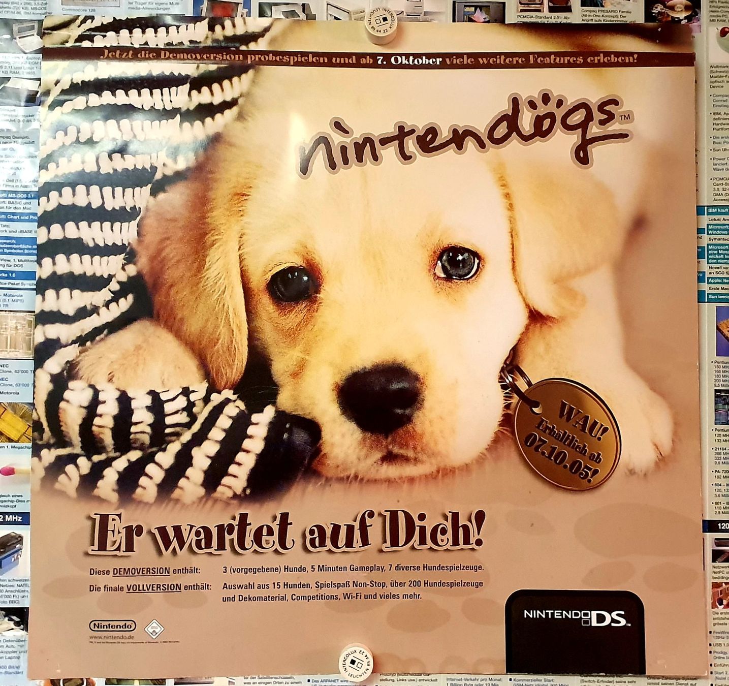 Nintendo Giochi: Nintendogs (NDS) - Promo-Plakat – Usato da Reinach BL venduto da _MasterK_