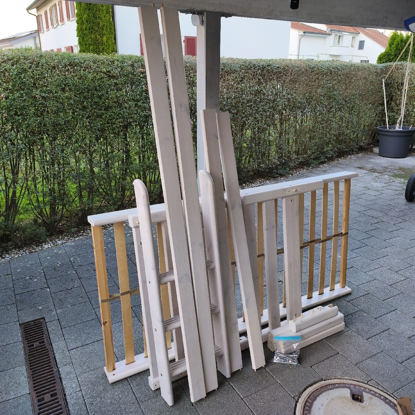 Letti: Flexa Halbhoch-Bett - Echtholz, weiss – Usato da Romanshorn venduto da hdbien 3