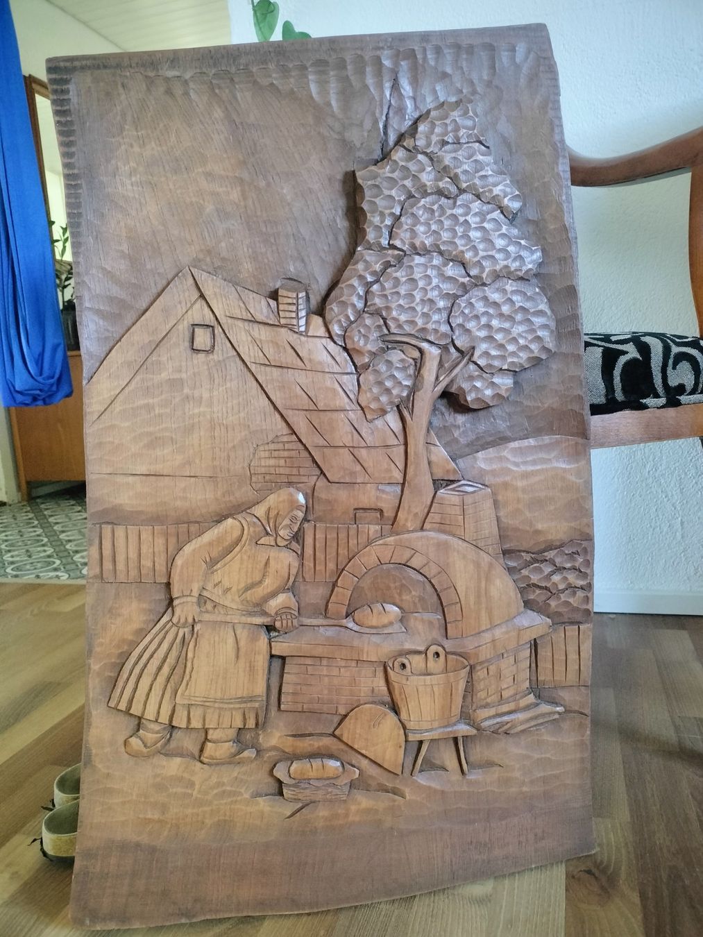 Gravures sur bois: Handgeschnitztes Holzrelief Bäckerei – D'occasion à Staffelbach par va_he