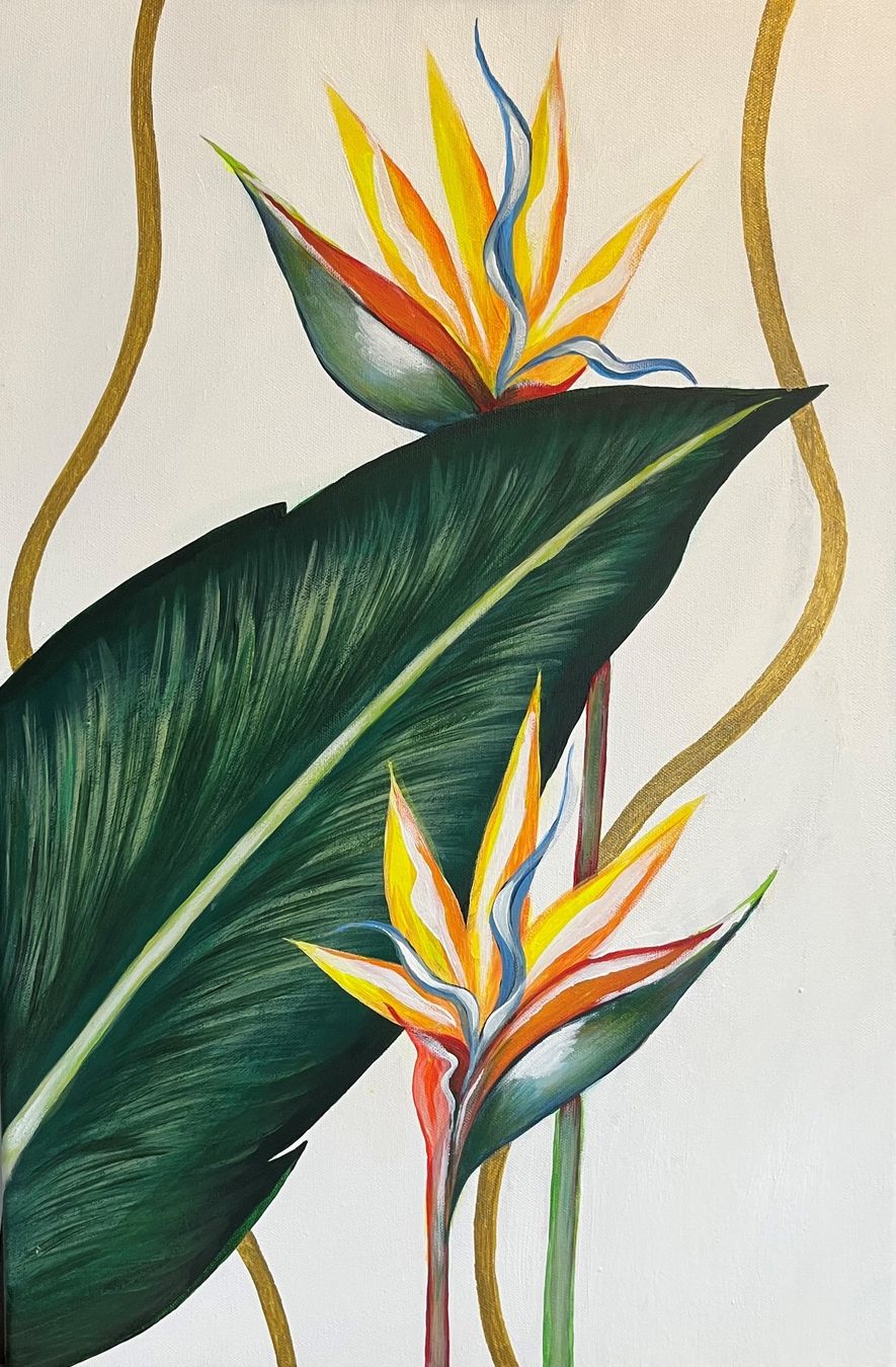 Gemälde: Malerei TRIPTYCHON „Paradiesvogel“ – Neu (gemäss Beschreibung) aus Reinach BL von art-inspiration.ch 2