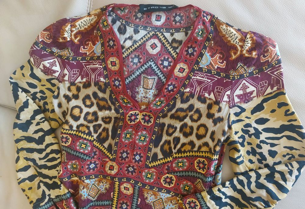 Pull ETRO Italy Vintage En Coton Et Laine - Occasion Très Bon état, Taille S
