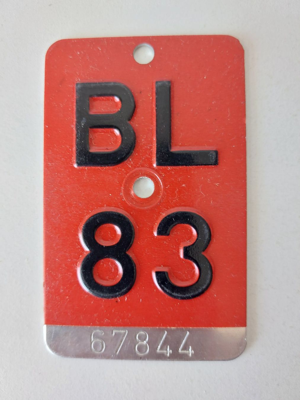 Sachs Insegne: Velonummer BL 83 plaque Velo – Usato da Schenkon venduto da Uhu007