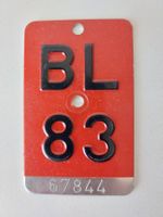 Velonummer BL 83 plaque Velo