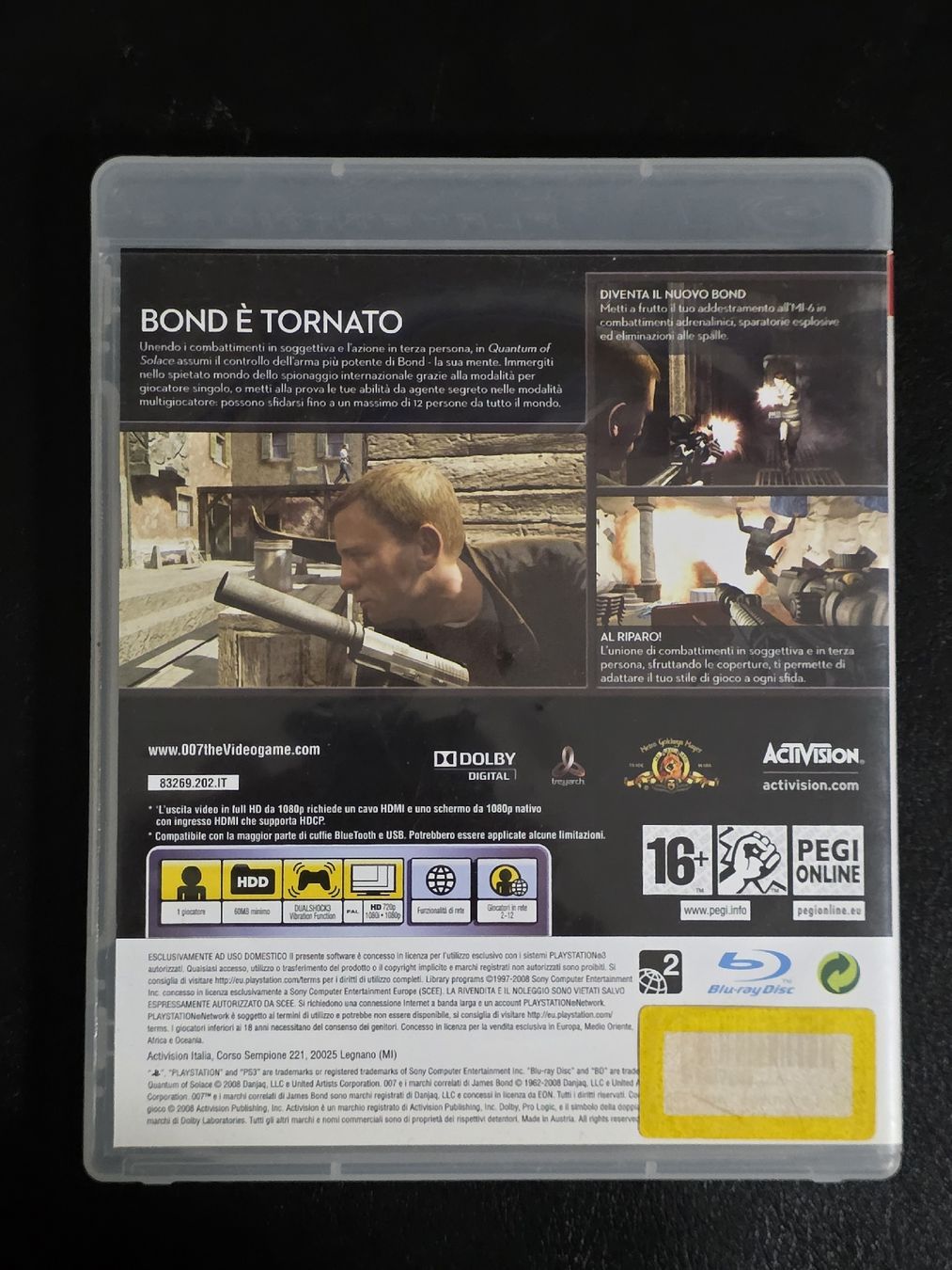 Giochi: 007 JAMES BOND: QUANTUM OF SOLACE | PS3 – Usato da Bellinzona venduto da egemon 1