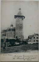 Antike Postkarte 1905, Kirche Gösgen