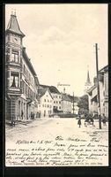 AK Hallau, Restaurant mit Strassenpartie