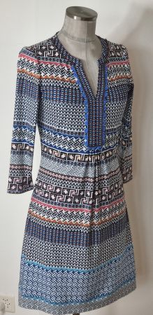 SM 36 38 MALVIN HAMBURG Sommerkleid langarm perlenbestickt
