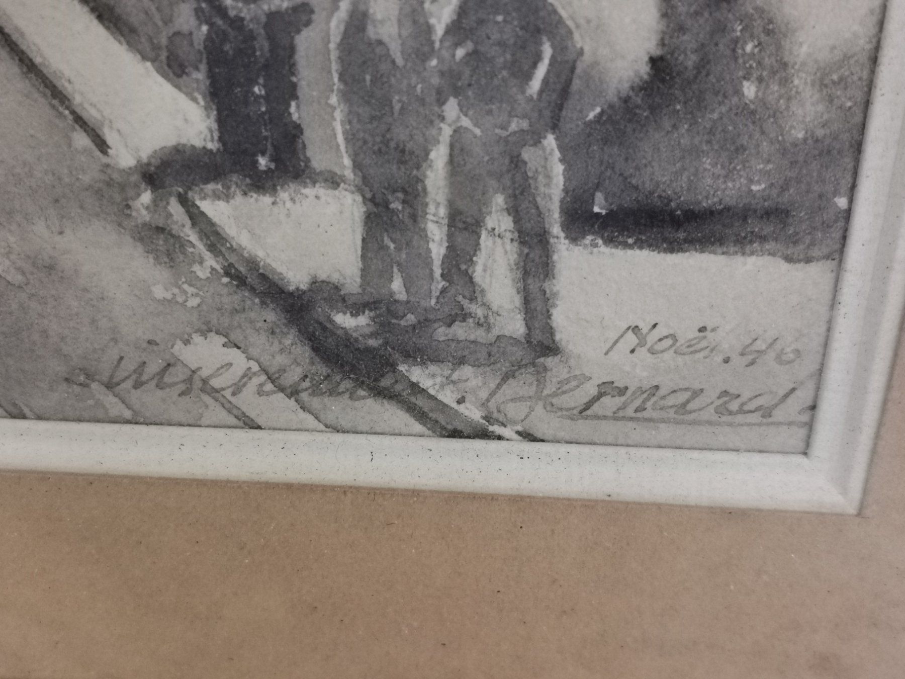 Dipinti: AQUARELLE SIGNÉE ET DATÉE NOËL 46 – Usato da Genève venduto da Qanil77 3
