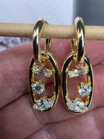 Boucles d'oreille argent diamants de moissanite de 0,6 ct