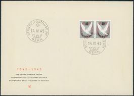 1945 - Basler Taube - Blockausschnitte - FDC ET