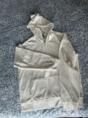 Sweatjacke creme/ weiss