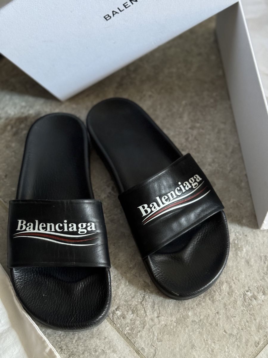 Balenciaga Scarpe da uomo: Balenciaga Leder slide – Usato da Aristau venduto da Evelinik