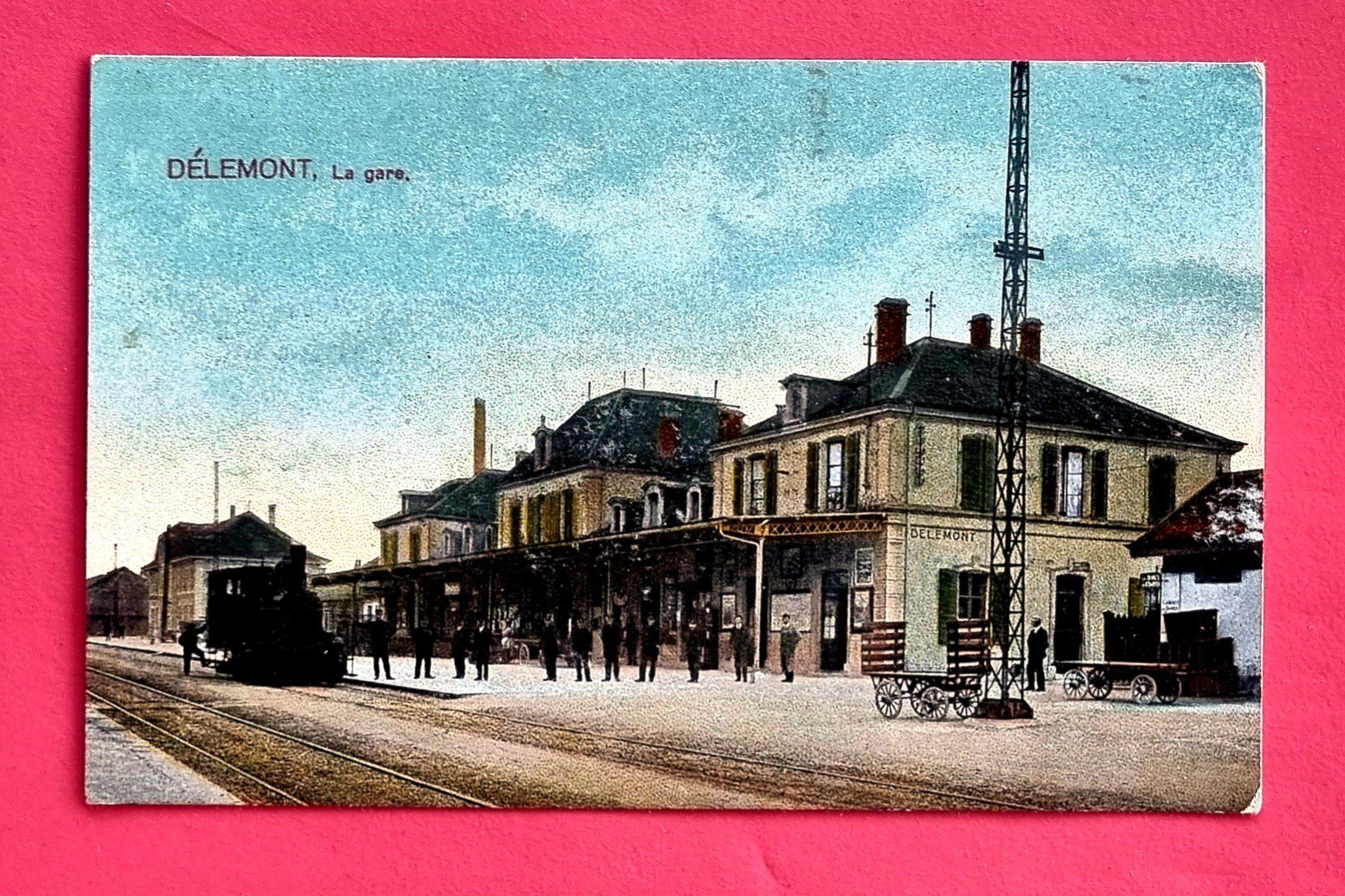 Cartoline postali: Delemont - Gare - Bahnhof - Chemin de Fer – Usato da Rothrist venduto da RROENK