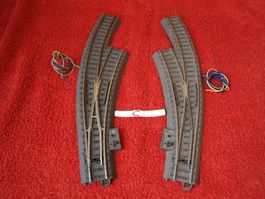 1 Paar  Elektro Bogen-Weichen H0 von Märklin . Gebraucht . G