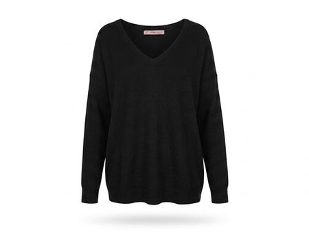 Pullover Anna Field schwarz V-Ausschnitt gebraucht