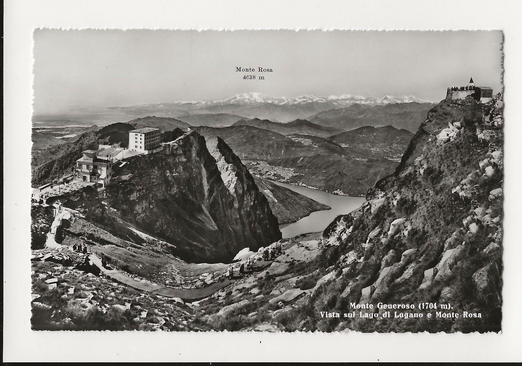 Cartoline postali: AK ca.1955 Monte Generoso e Monte Rosa – Usato da Greifensee venduto da 315WDO
