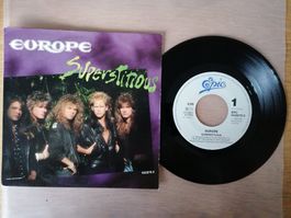 Europe - Superstitious Single Vinyl Schallplatte Top!