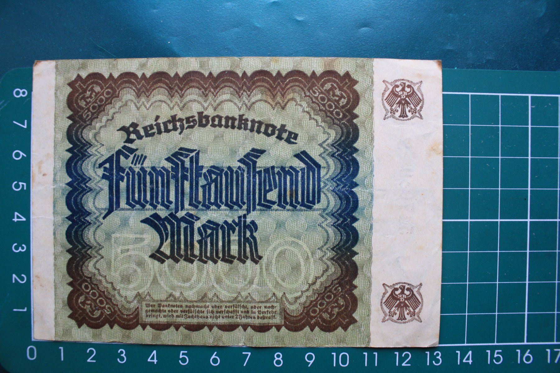 Banconote: currency banknote fünftausend mark berlin 1922 – Usato da Laupen BE venduto da Gufi57 1