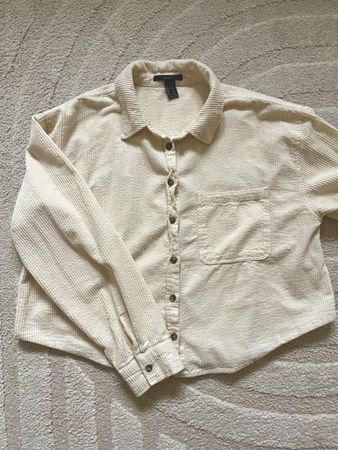 Vintage Forever 21 Cord Bluse, beige