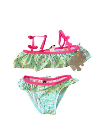 Neuer Mädchen Bikini mit Flamingos, Grösse 98/104