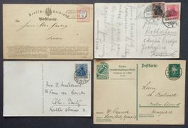 DEUTSCHES REICH: 8 Poststücke aus 1872–1945