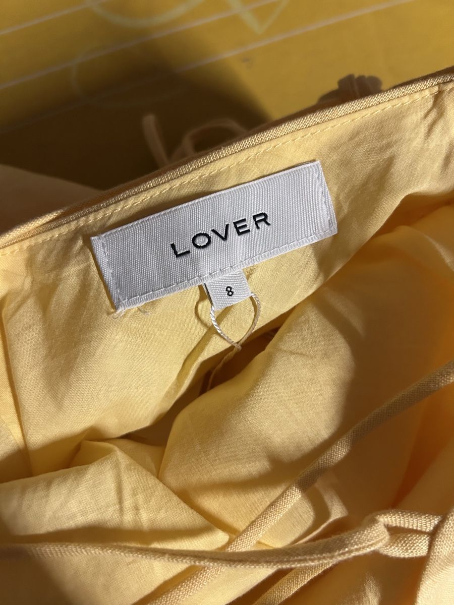 Vestiti: Linen Yellow Midi Dress – Usato da St.Josefen venduto da lop_lh8d 3