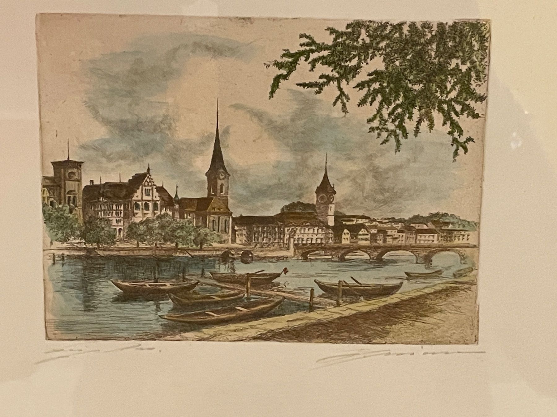 Foto & Immagini: Originale Radierung Zürich mit Rahmen – Usato da Volketswil venduto da rubin74 4